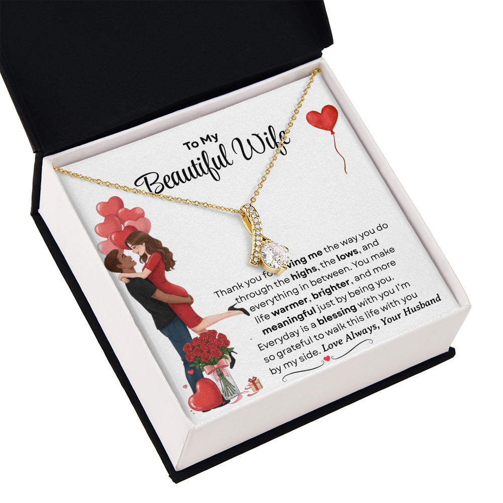 To My Beautiful Wife Alluring Beautiful Necklace
