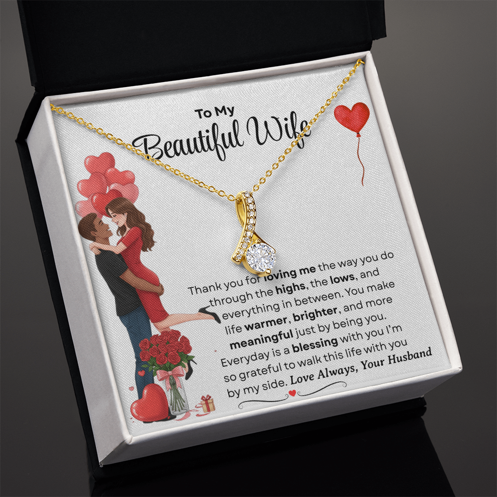 To My Beautiful Wife Alluring Beautiful Necklace