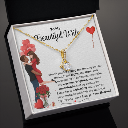 To My Beautiful Wife Alluring Beautiful Necklace