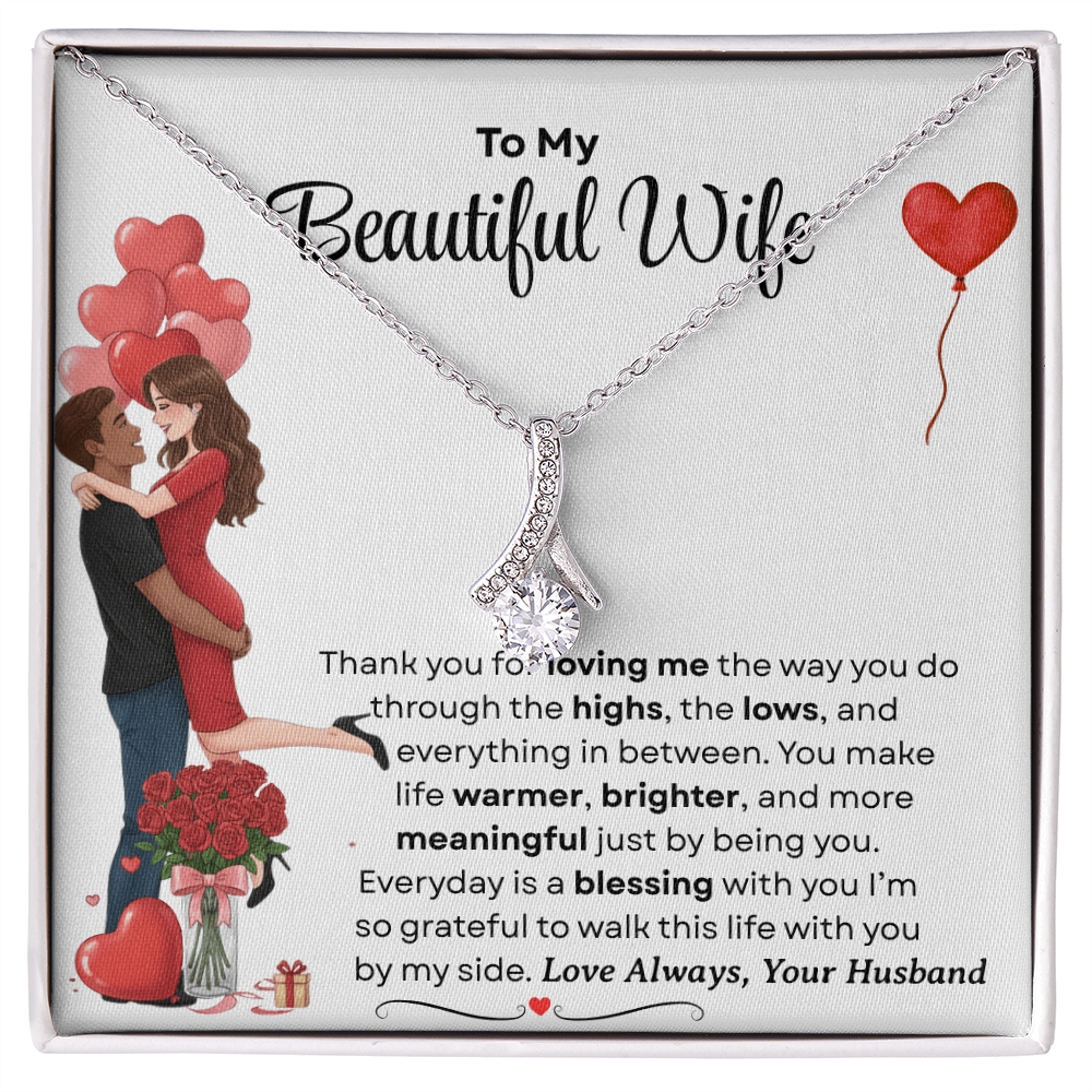 To My Beautiful Wife Alluring Beautiful Necklace