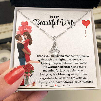To My Beautiful Wife Alluring Beautiful Necklace