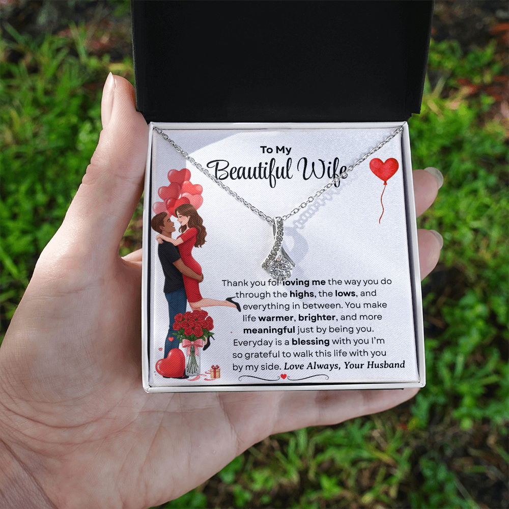 To My Beautiful Wife Alluring Beautiful Necklace