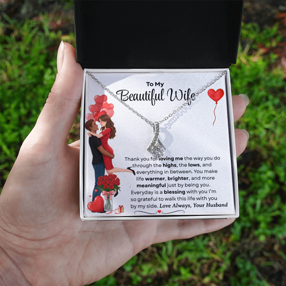To My Beautiful Wife Alluring Beautiful Necklace
