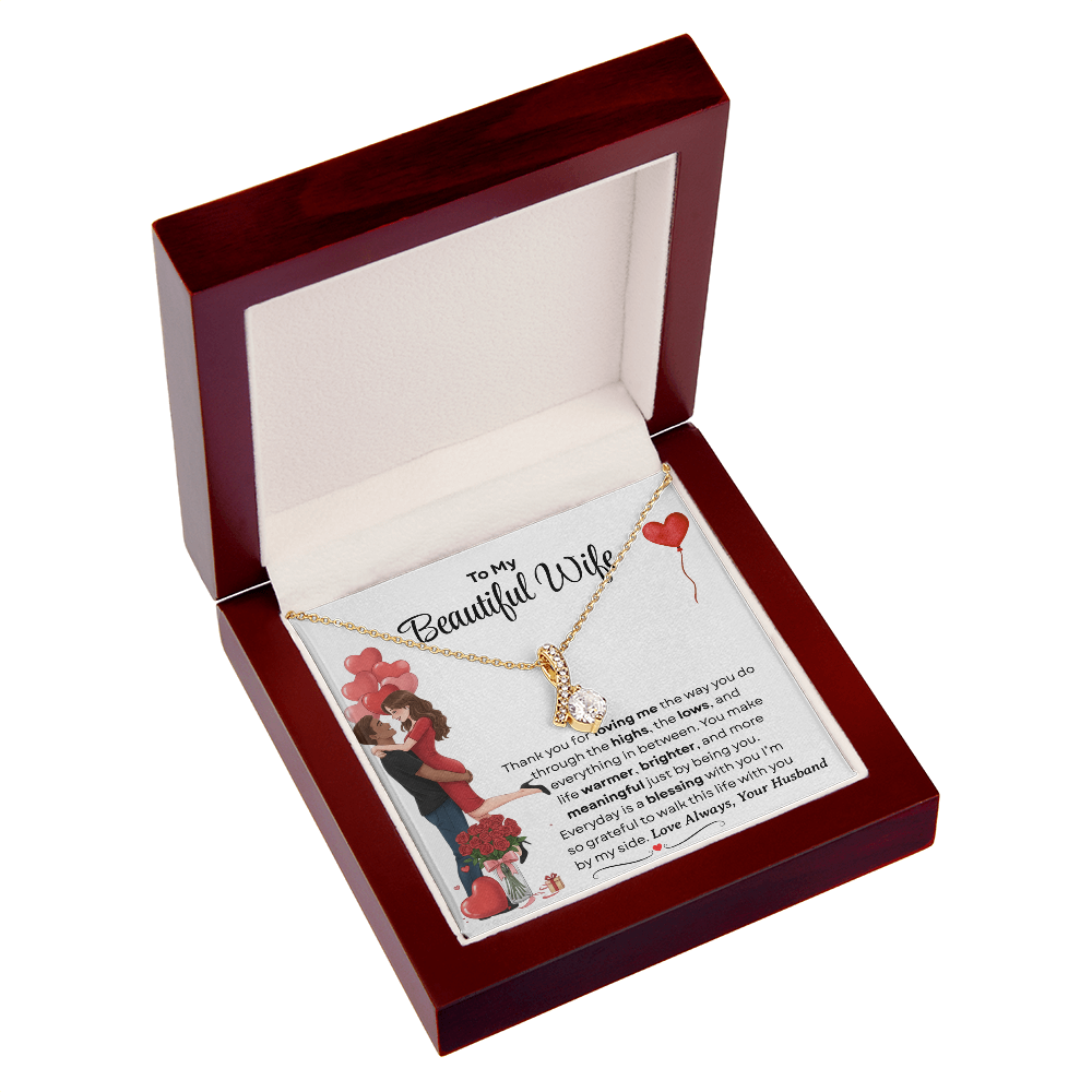To My Beautiful Wife Alluring Beautiful Necklace