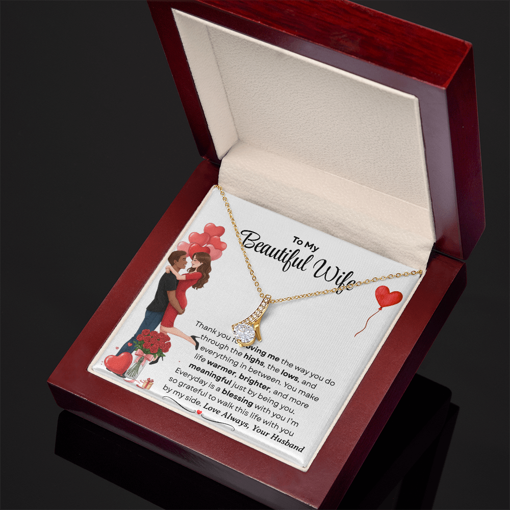 To My Beautiful Wife Alluring Beautiful Necklace