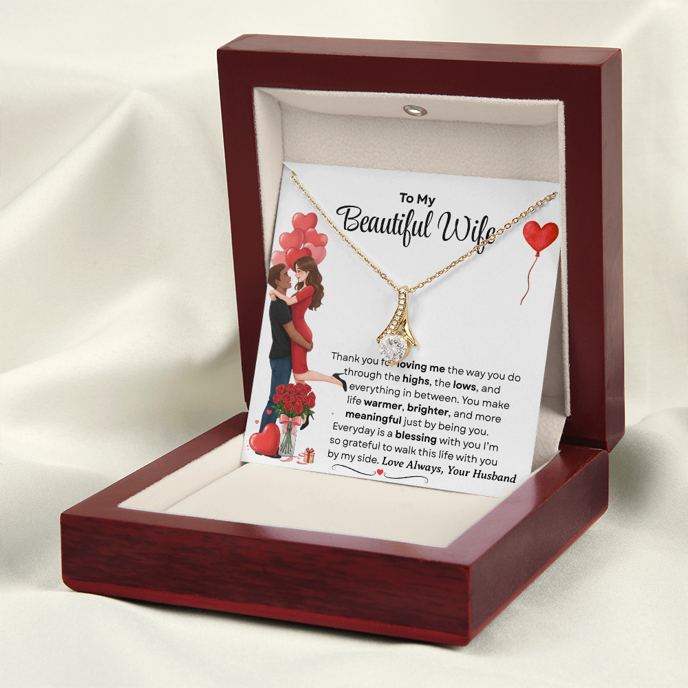 To My Beautiful Wife Alluring Beautiful Necklace