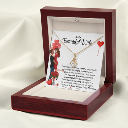 To My Beautiful Wife Alluring Beautiful Necklace