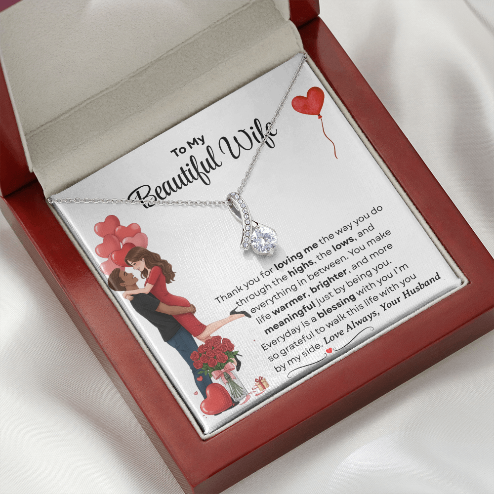 To My Beautiful Wife Alluring Beautiful Necklace