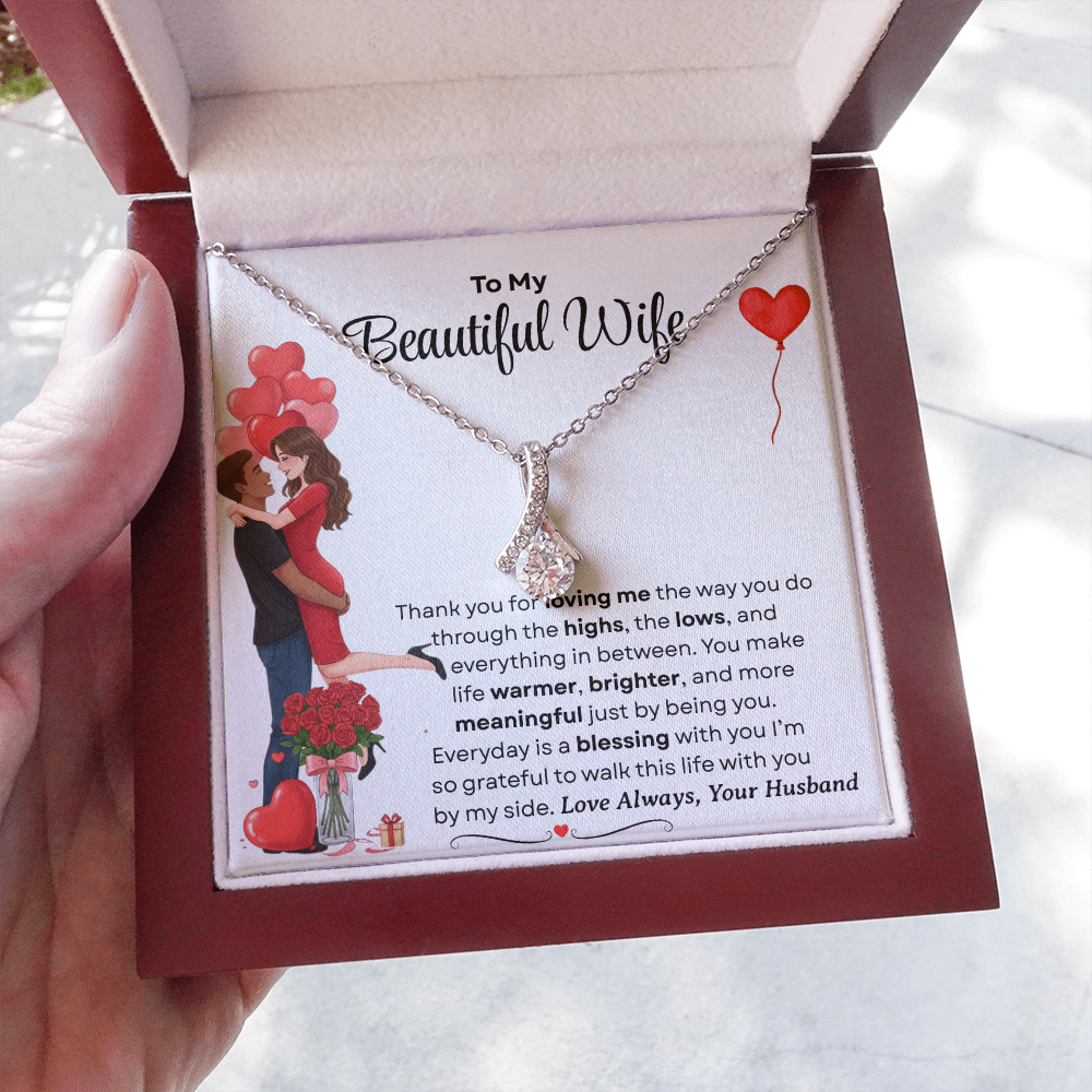 To My Beautiful Wife Alluring Beautiful Necklace