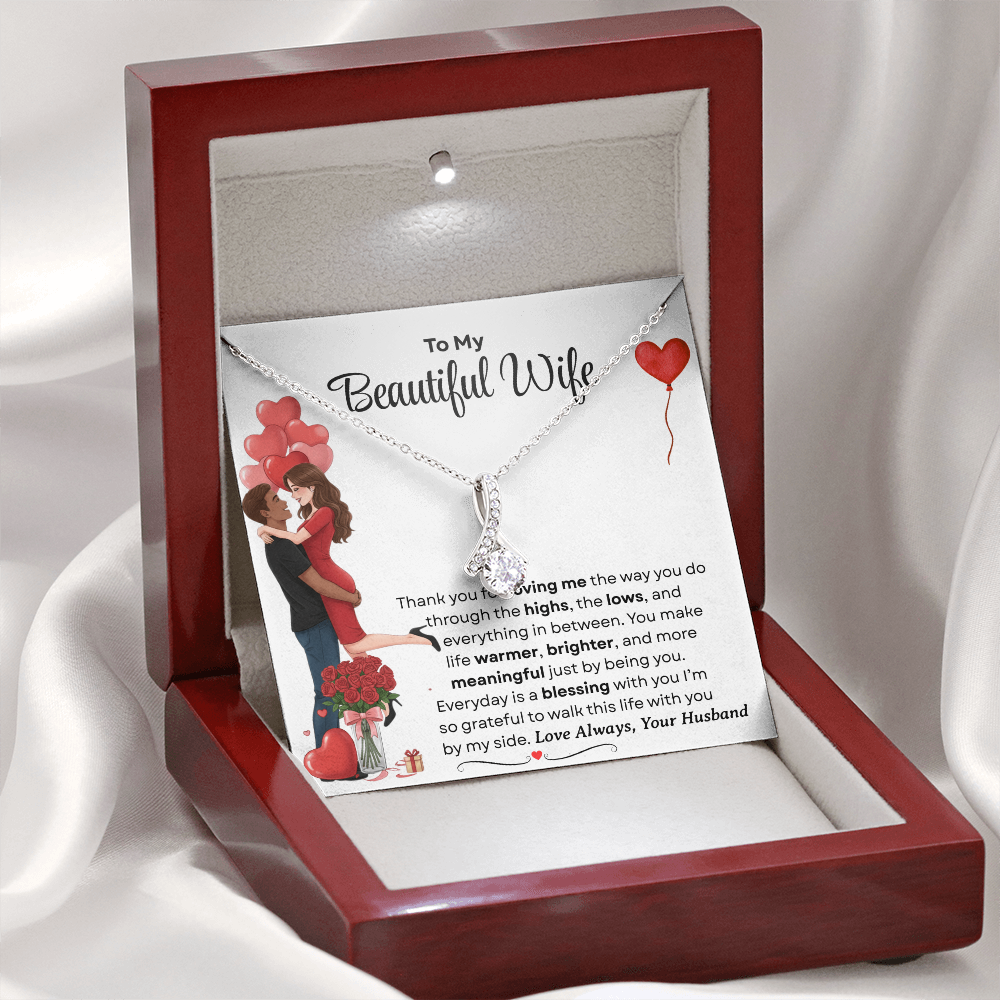 To My Beautiful Wife Alluring Beautiful Necklace