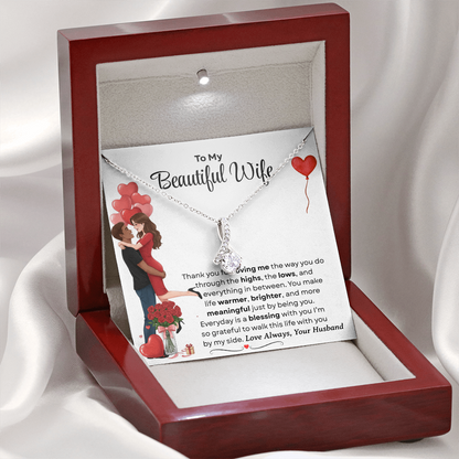 To My Beautiful Wife Alluring Beautiful Necklace