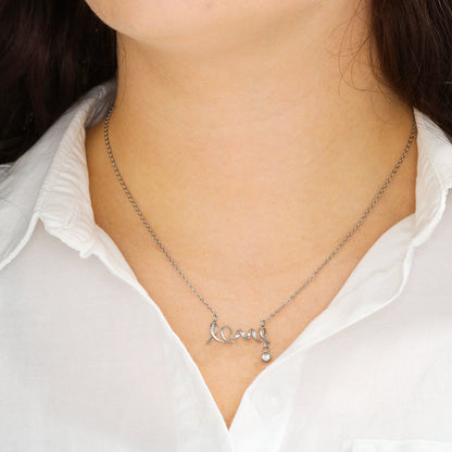 To My Beautiful Wife | Love Script Necklace