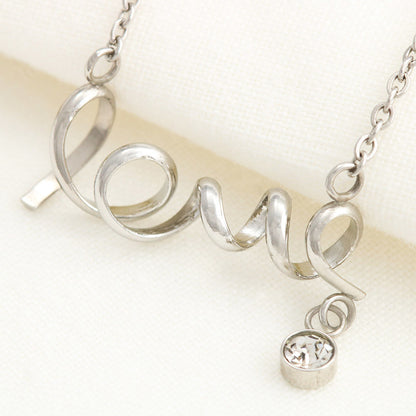 To My Beautiful Wife | Love Script Necklace