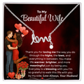 To My Beautiful Wife | Love Script Necklace