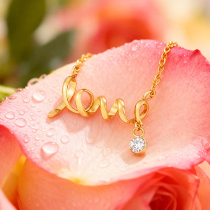 To My Beautiful Wife | Love Script Necklace