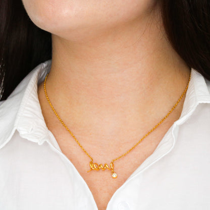 To My Beautiful Wife | Love Script Necklace