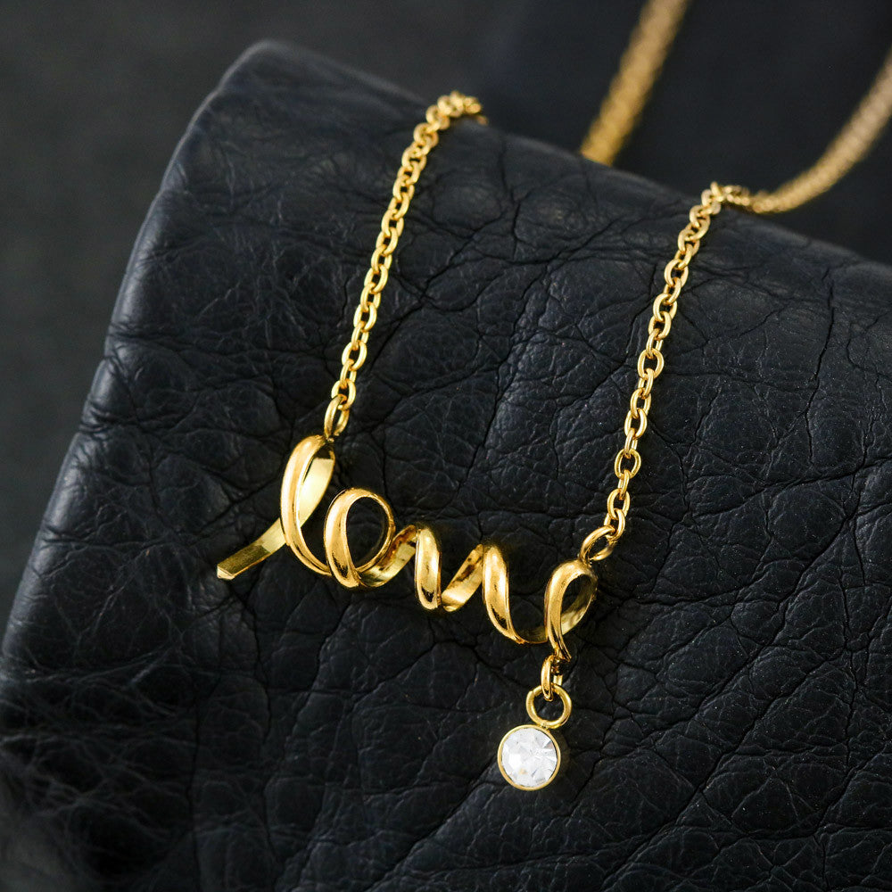 To My Beautiful Wife | Love Script Necklace