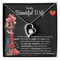 To My Beautiful Wife Forever Love Necklace