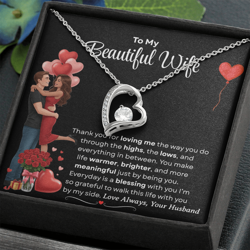 To My Beautiful Wife Forever Love Necklace