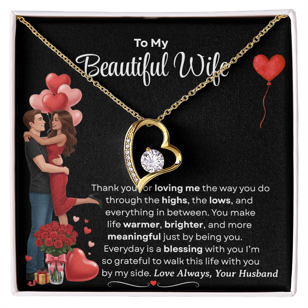 To My Beautiful Wife Forever Love Necklace