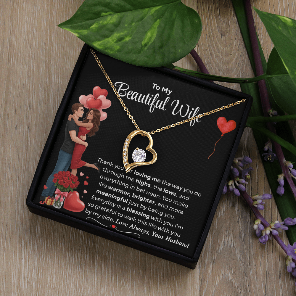 To My Beautiful Wife Forever Love Necklace