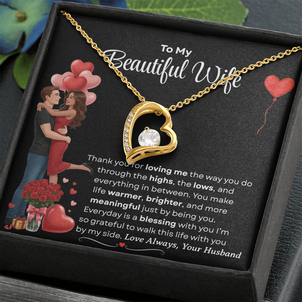 To My Beautiful Wife Forever Love Necklace