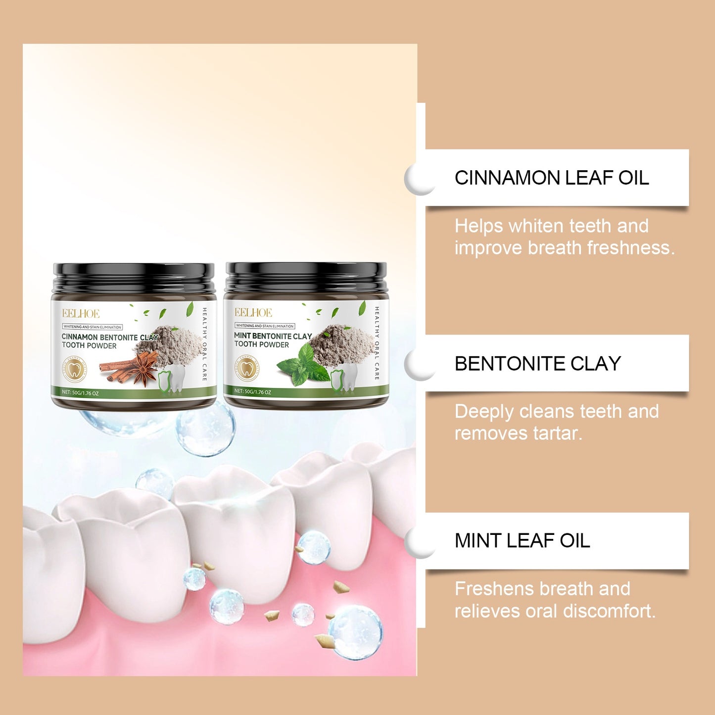 Volcanic Ash Tooth Cleaning Toothpowder Clean Oral Odor Teeth Cleaning Care Beauty Toothpowder