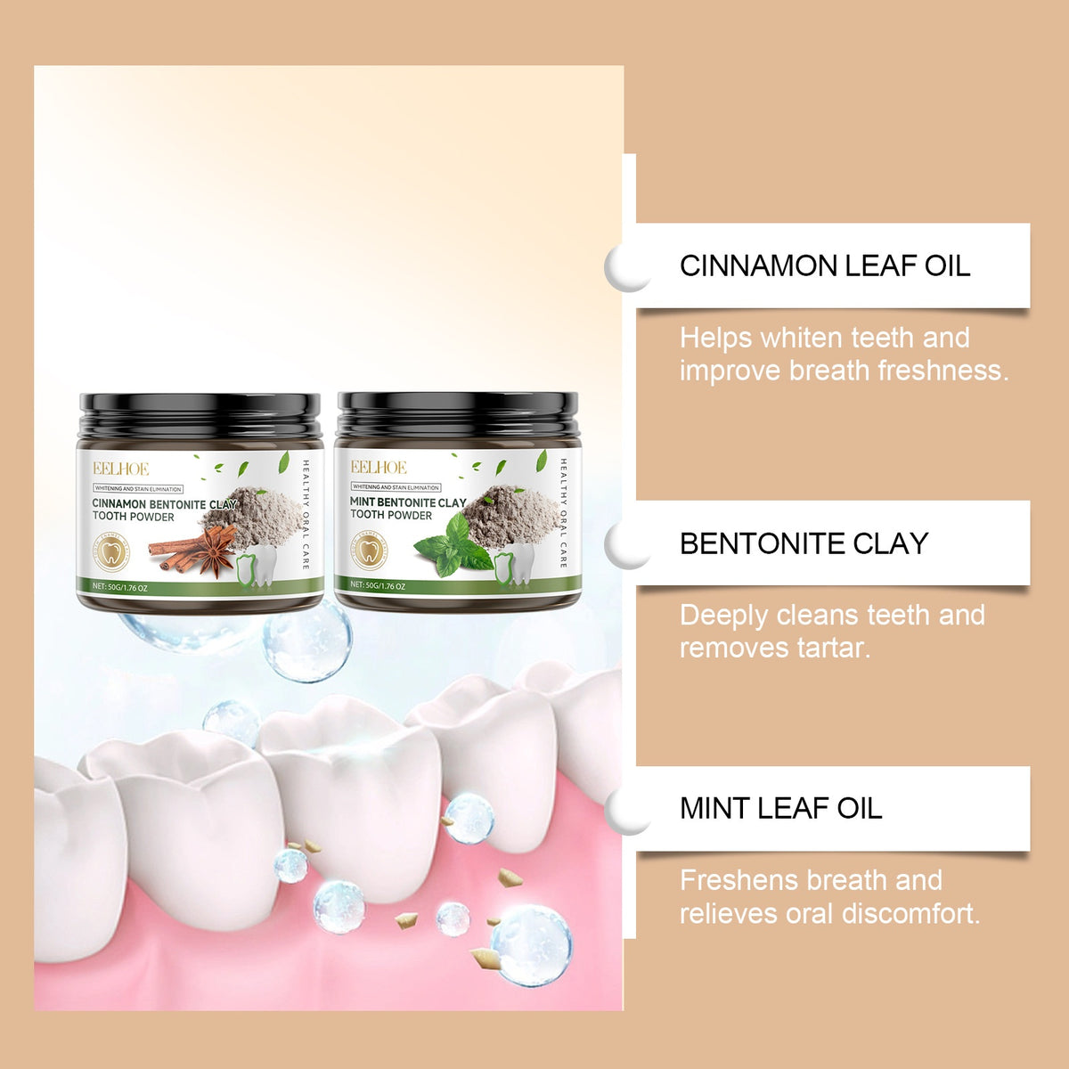 Volcanic Ash Tooth Cleaning Toothpowder Clean Oral Odor Teeth Cleaning Care Beauty Toothpowder