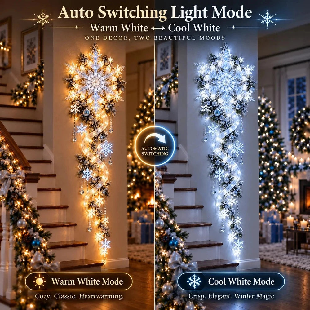 Giant Snowflake Blizzard Light Christmas Wall Hanging