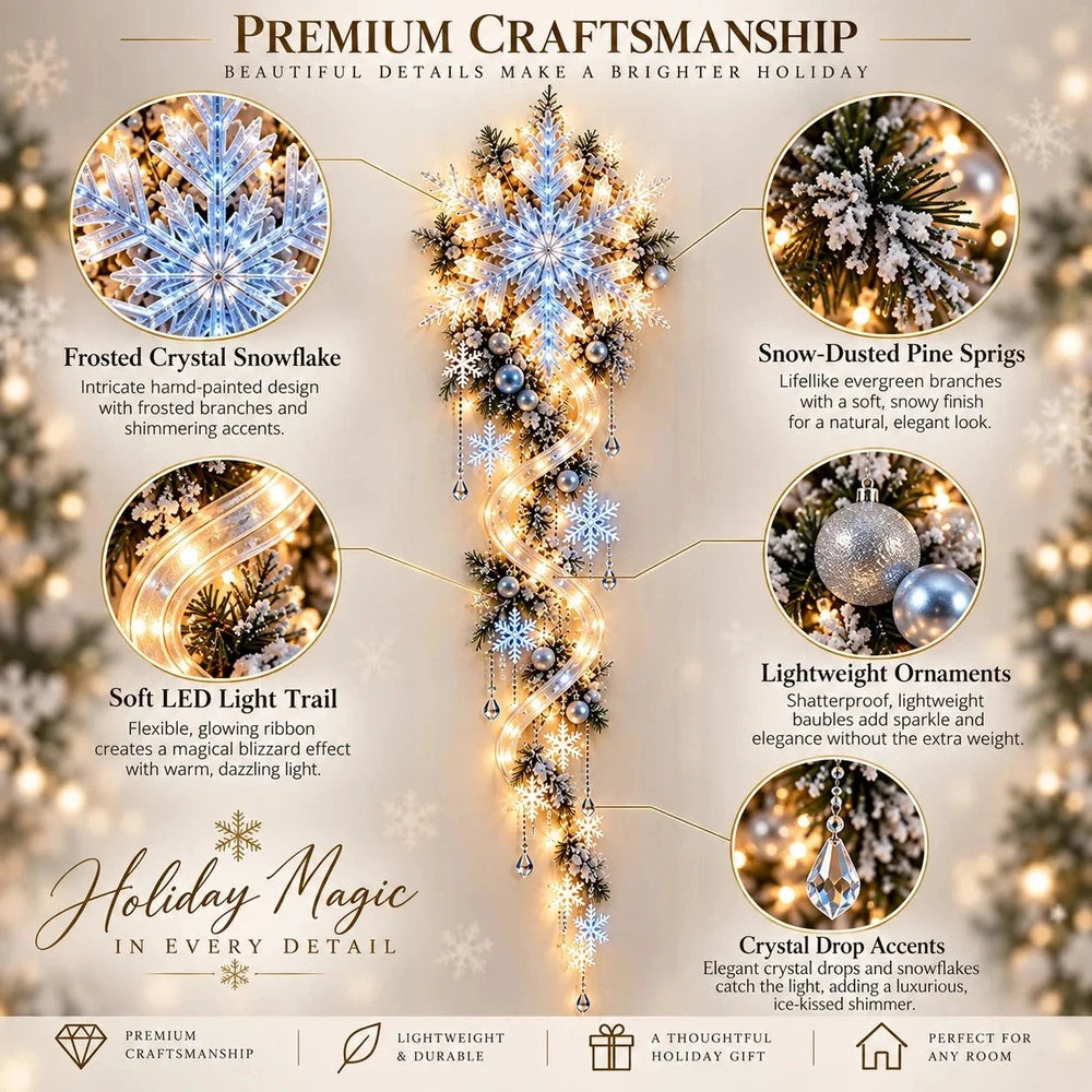 Giant Snowflake Blizzard Light Christmas Wall Hanging