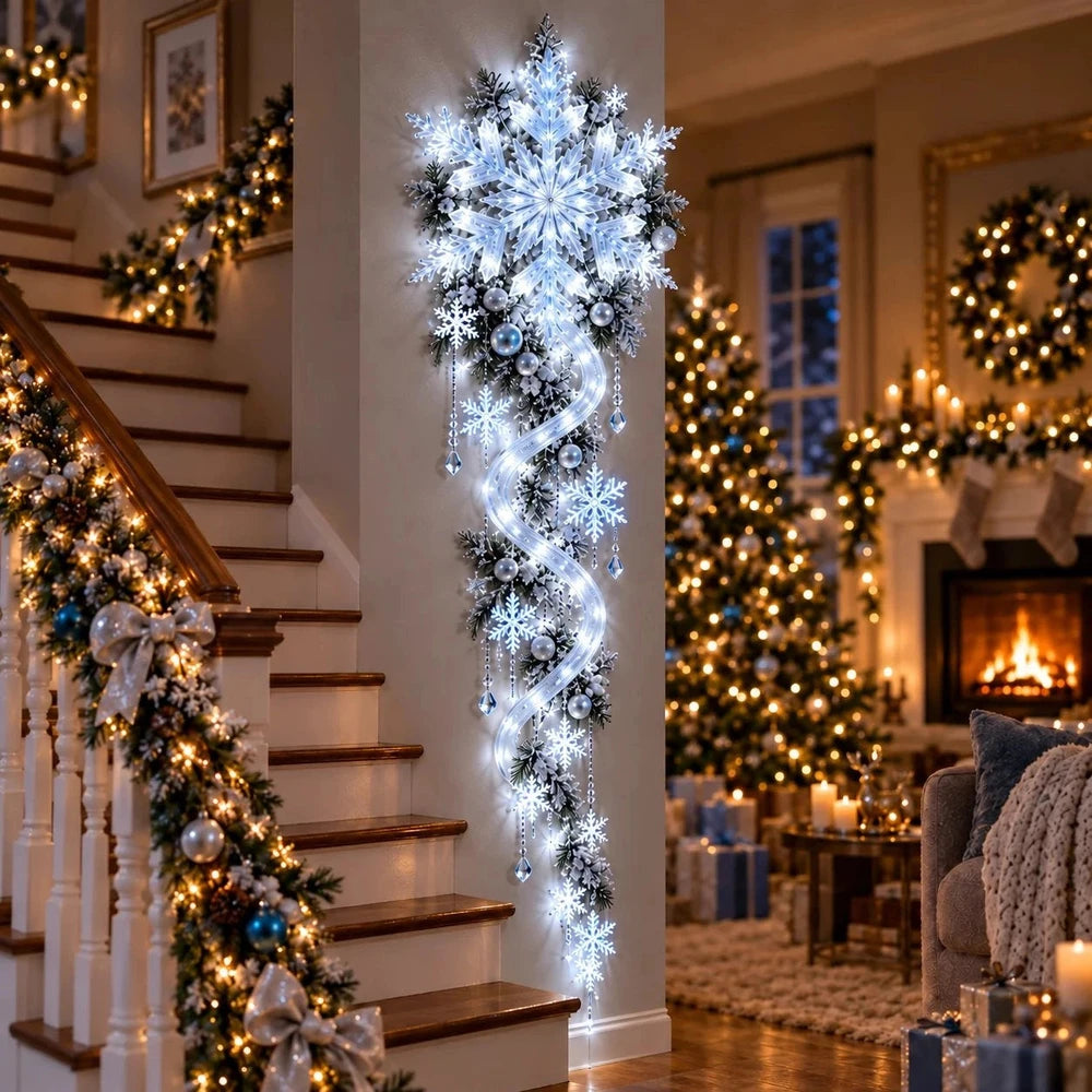 Giant Snowflake Blizzard Light Christmas Wall Hanging