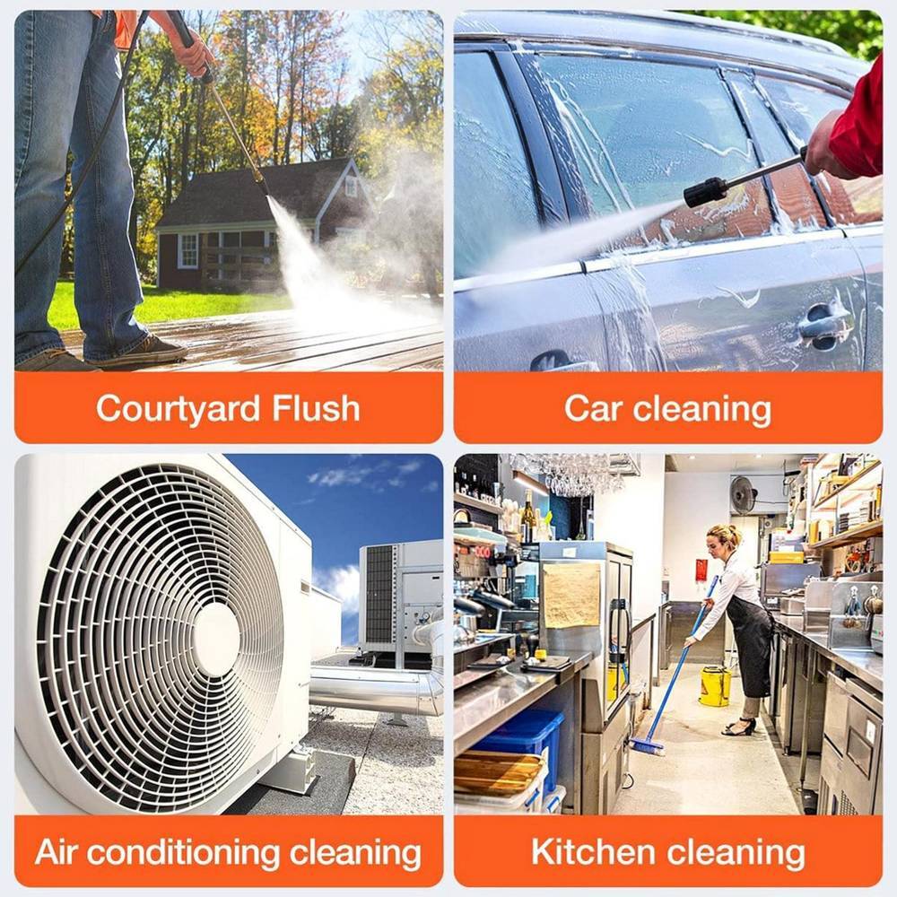 2 BatteryPortable Cordless Car High Pressure Washer Jet Water Wash Cleaner Gun