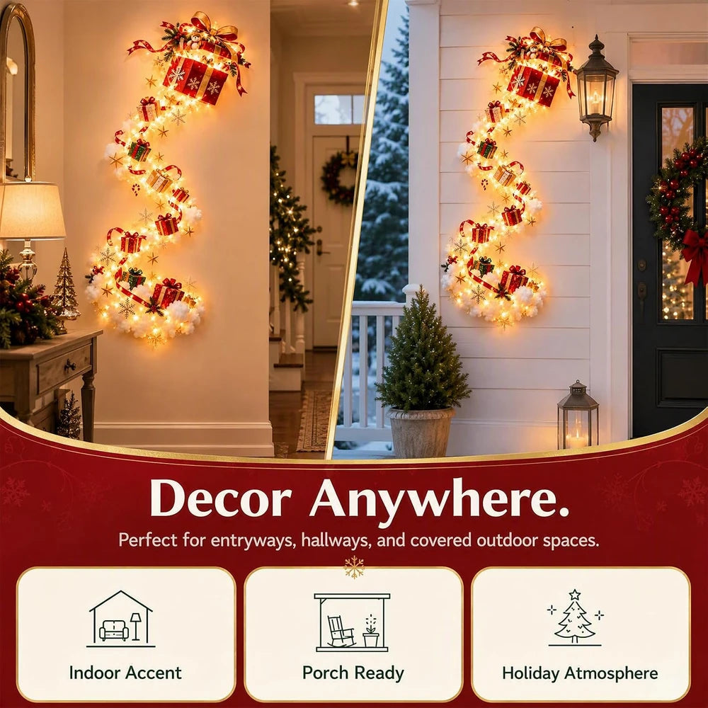 Christmas Wall Tree Cascading Light