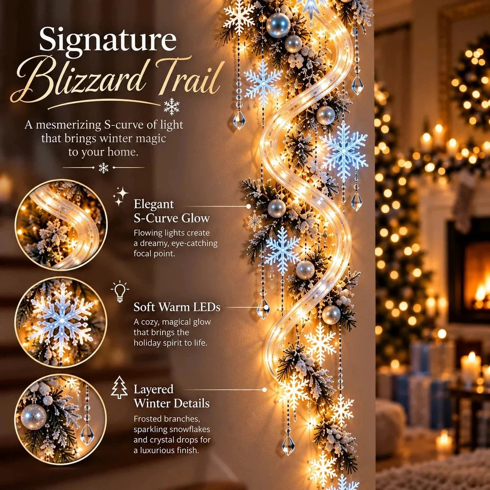 Giant Snowflake Blizzard Light Christmas Wall Hanging
