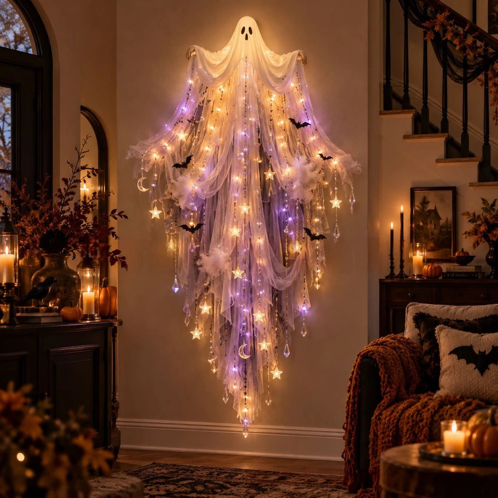 Elegant Halloween Waterfall Wall Light