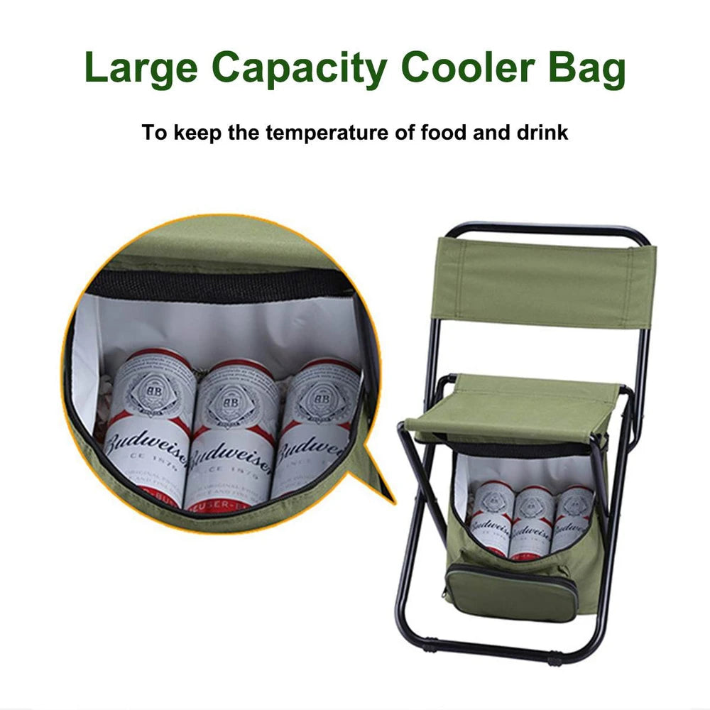 Portable Multi-Purpose Folding Chair with Cooler Bag