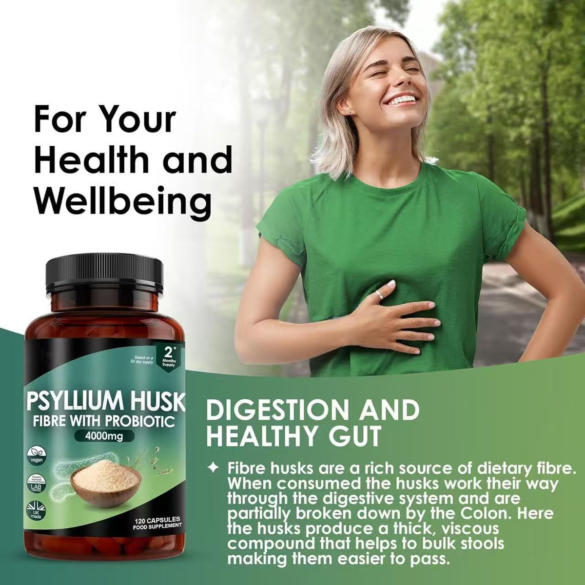Yang Plantain Seed Shell Capsule Probiotics Supplement