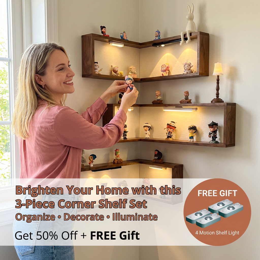 90 Degree Corner Wall Shelf |Turn Unused Corners Into Functional Storage