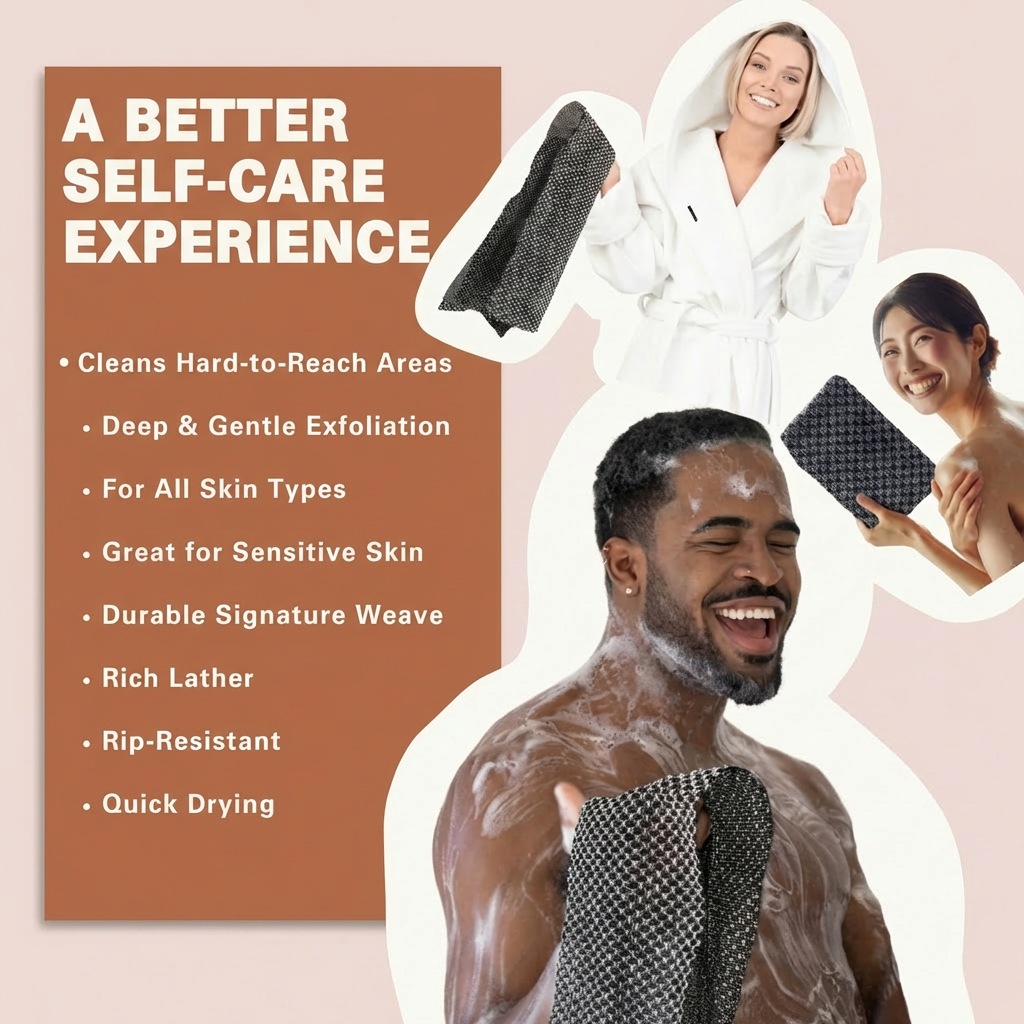 SkinWeave Gentle Exfoliating Shower Towel