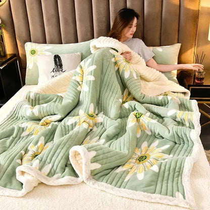 CloudSoft Cozy Sherpa Throw Blanket
