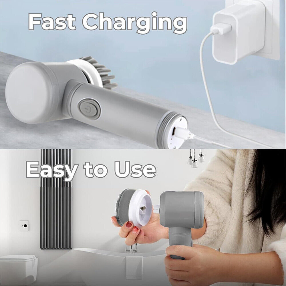 10 PCS Rechargeable Power Spin Cordless Scrubber