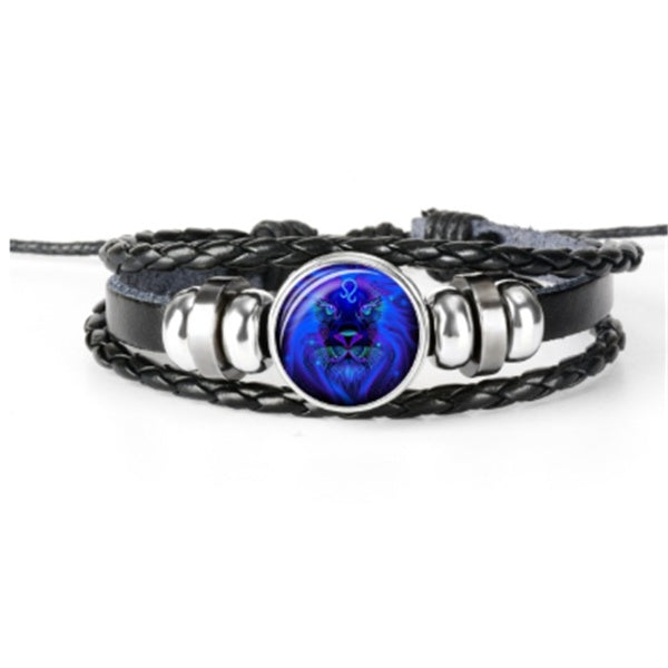 Zodiac Constellation Braided Charm Bracelet