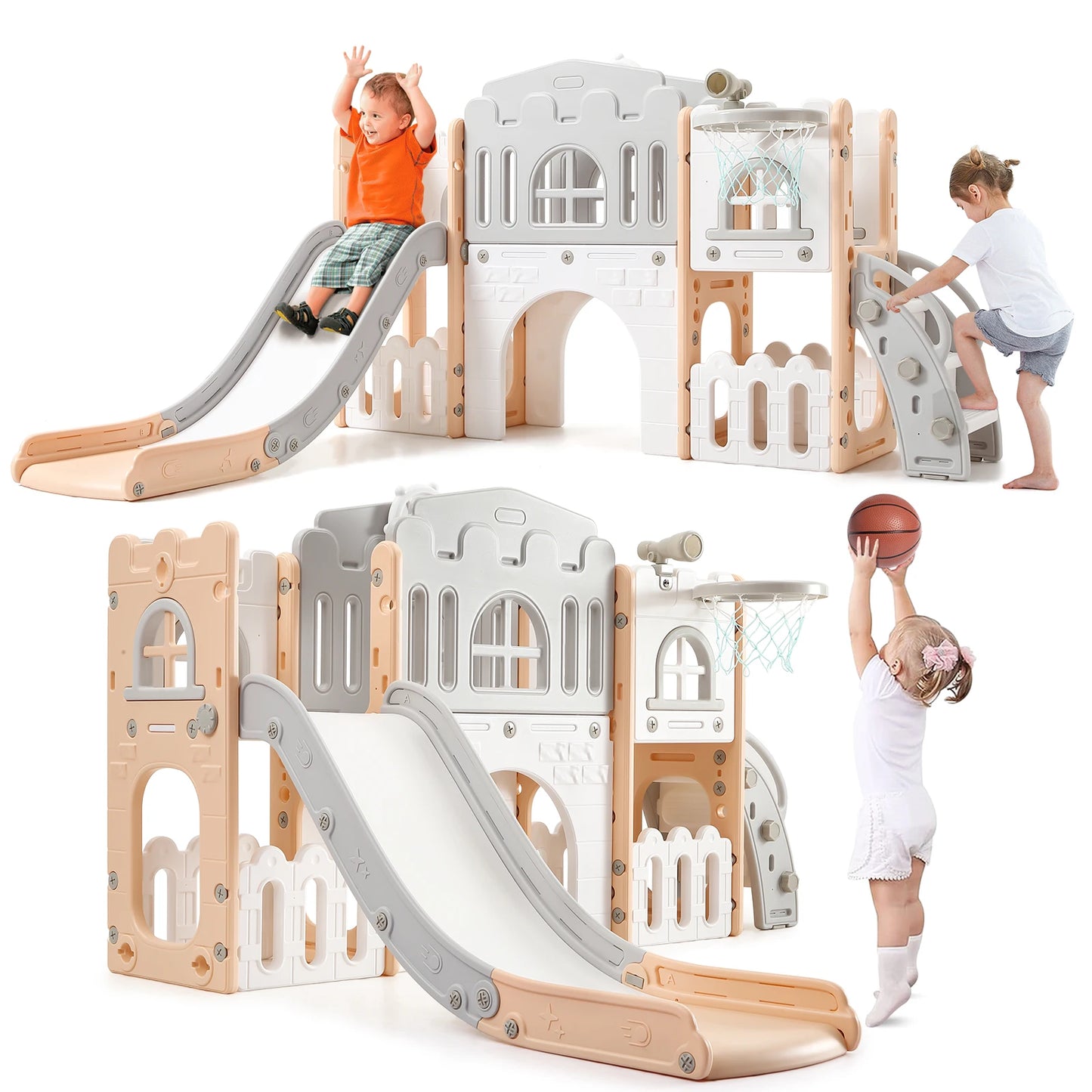 Indoor Playground 8 in 1 Toddler Play Slide