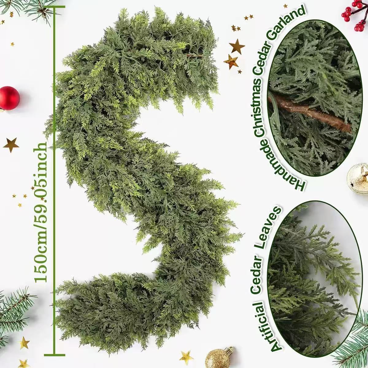 Cozy Cedar Holiday Garland Decor