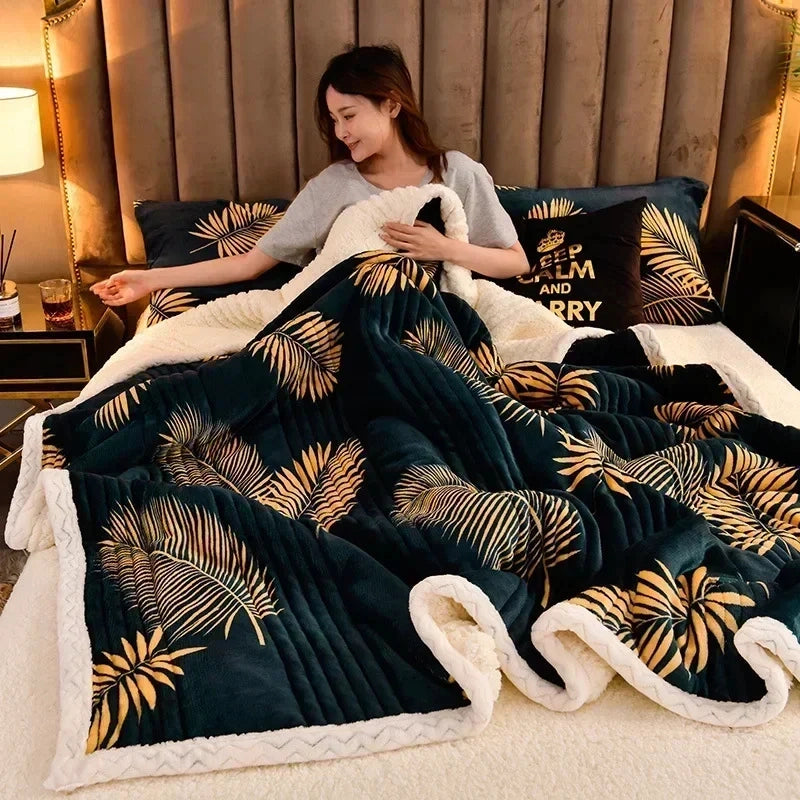 CloudSoft Cozy Sherpa Throw Blanket