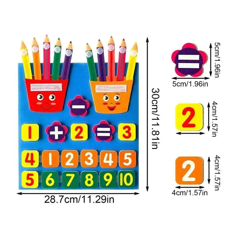 Felt Math Learning Puzzle Board