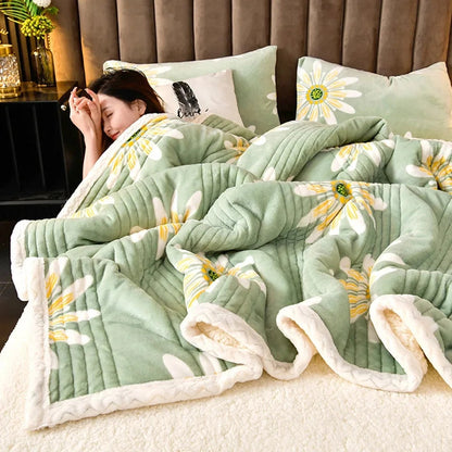 CloudSoft Cozy Sherpa Throw Blanket