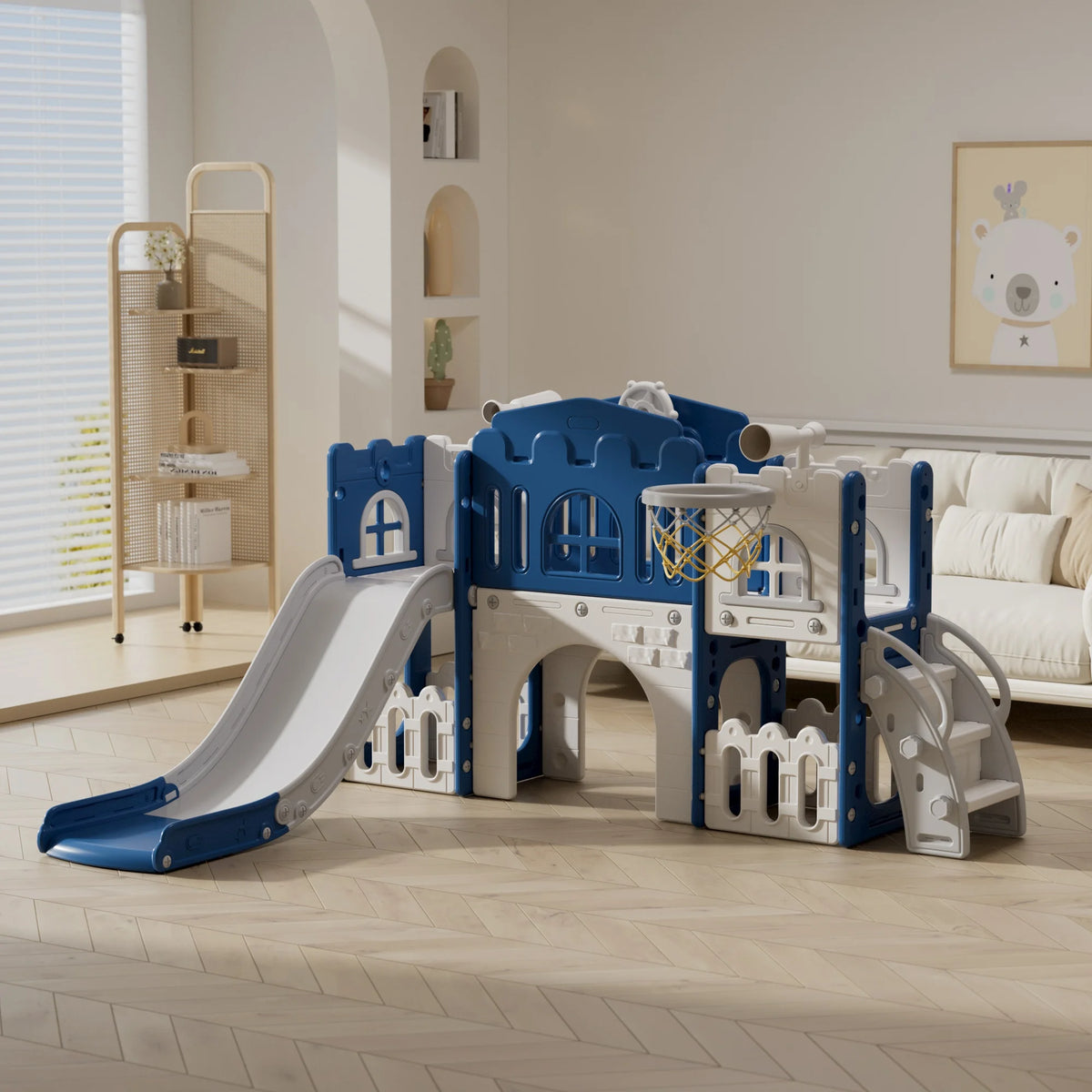 Indoor Playground 8 in 1 Toddler Play Slide