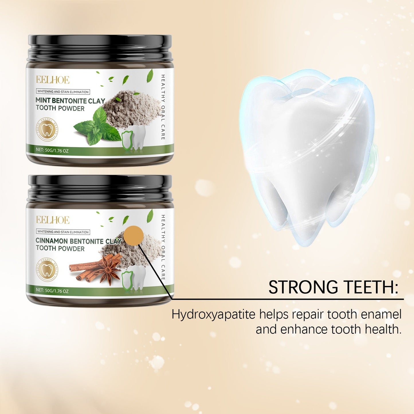 Eelhoe Volcanic Ash Teeth Daily Tooth Cleaning Powder