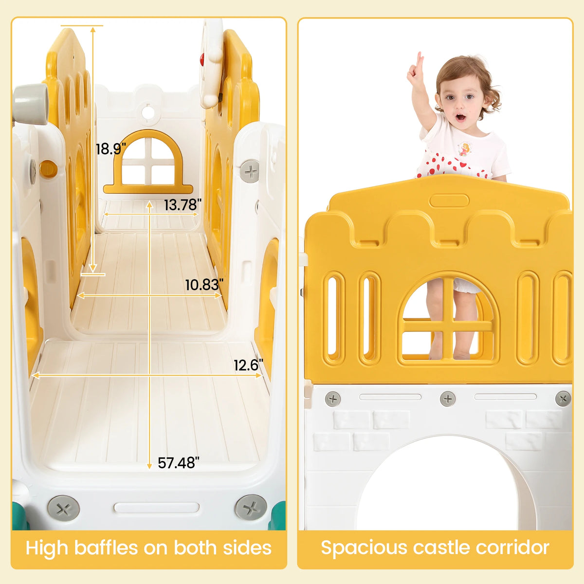 Indoor Playground 8 in 1 Toddler Play Slide